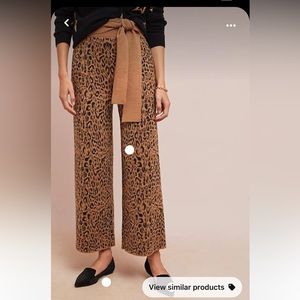 Anthropologie Leopard Sweater Pants.